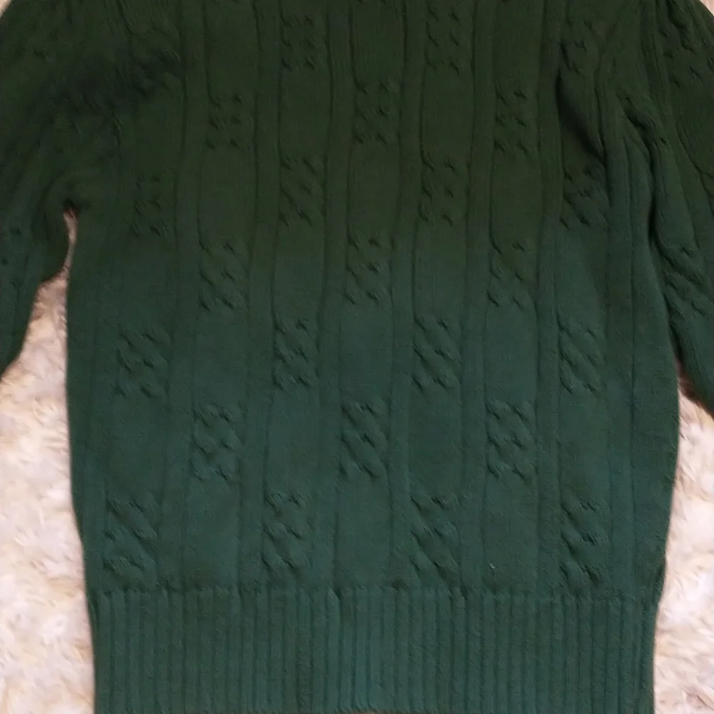 Lodge Classics woman's size M long sleeve turtleneck cotton vtg knitted sweater - Picture 2 of 10